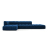 Moritz 5-Sitzer Ecksofa, Linke Seite, aus Samt in Königsblau (Bluvel 86), 323x160x70 cm von Cosmopolitan Design – Bild 1