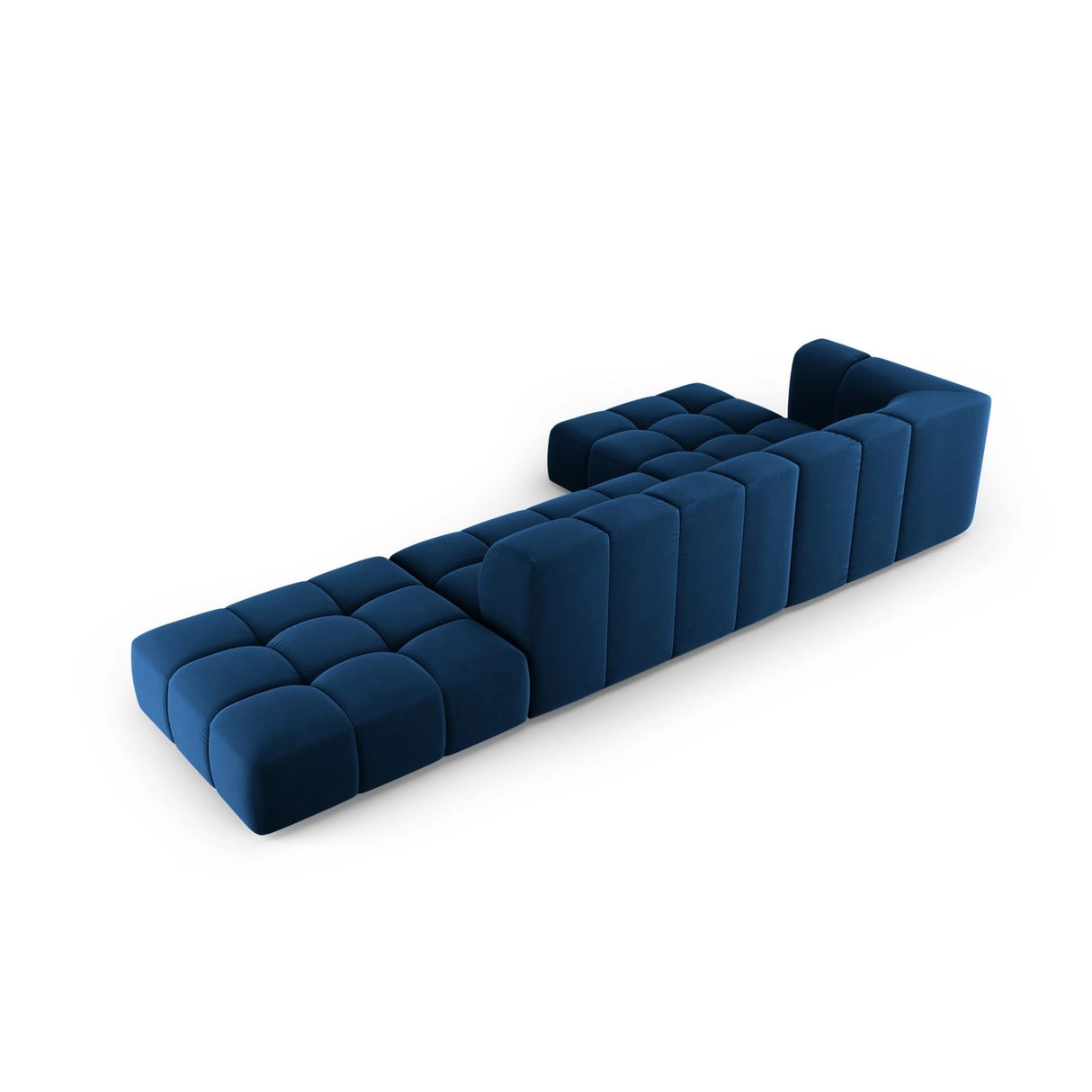 Moritz 5-Sitzer Ecksofa, Linke Seite, aus Samt in Königsblau (Bluvel 86), 323x160x70 cm von Cosmopolitan Design – Bild 3