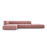 Moritz 5-Sitzer Ecksofa, Linke Seite, aus Samt in Rosa (Bluvel 52), 323x160x70 cm von Cosmopolitan Design – Bild 1