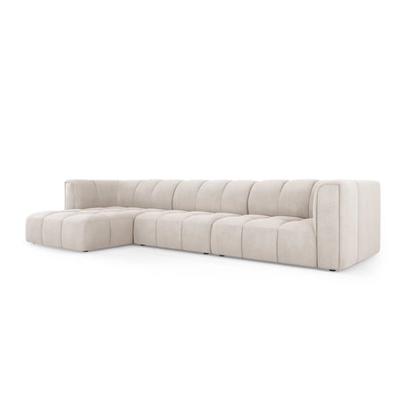 Moritz 5-Sitzer Ecksofa, Linke Seite, aus Samt oder Chenille, 316x160x70 cm von Cosmopolitan Design – Bild 2