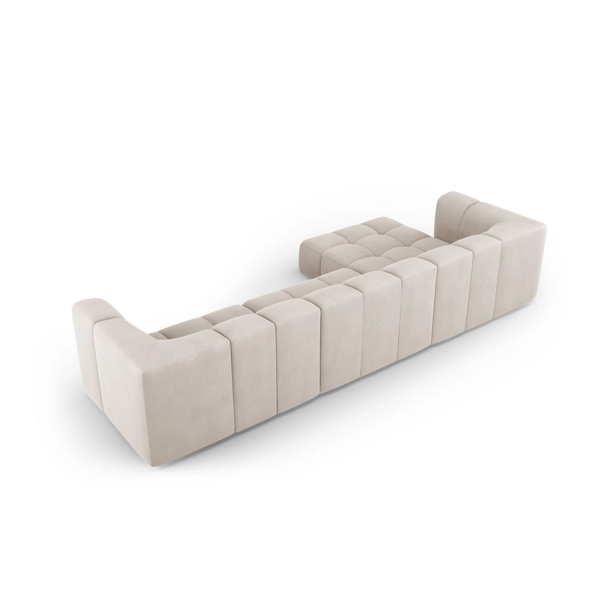 Moritz 5-Sitzer Ecksofa, Linke Seite, aus Samt oder Chenille, 316x160x70 cm von Cosmopolitan Design – Bild 3