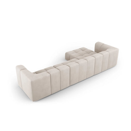 Moritz 5-Sitzer Ecksofa, Linke Seite, aus Samt oder Chenille, 316x160x70 cm von Cosmopolitan Design – Bild 3