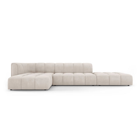 Moritz 5-Sitzer Ecksofa, Linke Seite, aus Samt oder Chenille, 323x160x70 cm von Cosmopolitan Design – Bild 1