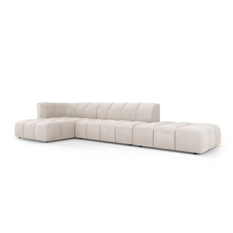 Moritz 5-Sitzer Ecksofa, Linke Seite, aus Samt oder Chenille, 323x160x70 cm von Cosmopolitan Design – Bild 2