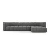 Moritz 5-Sitzer Ecksofa, Rechte Seite, aus Chenille in Dunkelgrau (Rebel 3), 316x160x70 cm von Cosmopolitan Design – Bild 1