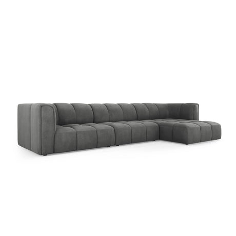 Moritz 5-Sitzer Ecksofa, Rechte Seite, aus Chenille in Dunkelgrau (Rebel 3), 316x160x70 cm von Cosmopolitan Design – Bild 2
