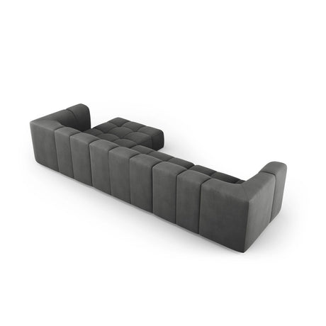 Moritz 5-Sitzer Ecksofa, Rechte Seite, aus Chenille in Dunkelgrau (Rebel 3), 316x160x70 cm von Cosmopolitan Design – Bild 3