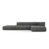 Moritz 5-Sitzer Ecksofa, Rechte Seite, aus Chenille in Dunkelgrau (Rebel 3), 323x160x70 cm von Cosmopolitan Design – Bild 1
