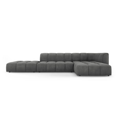 Moritz 5-Sitzer Ecksofa, Rechte Seite, aus Chenille in Dunkelgrau (Rebel 3), 323x160x70 cm von Cosmopolitan Design – Bild 1