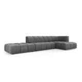Moritz 5-Sitzer Ecksofa, Rechte Seite, aus Chenille in Dunkelgrau (Rebel 3), 323x160x70 cm von Cosmopolitan Design – Bild 2