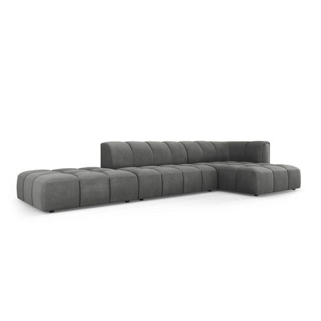 Moritz 5-Sitzer Ecksofa, Rechte Seite, aus Chenille in Dunkelgrau (Rebel 3), 323x160x70 cm von Cosmopolitan Design – Bild 2