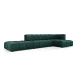 Moritz 5-Sitzer Ecksofa, Rechte Seite, aus Chenille in Flaschengrün (Rebel 16), 323x160x70 cm von Cosmopolitan Design – Bild 2