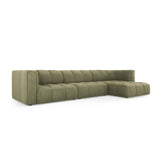 Moritz 5-Sitzer Ecksofa, Rechte Seite, aus Chenille in Hellgrün (Rebel 18), 316x160x70 cm von Cosmopolitan Design – Bild 2