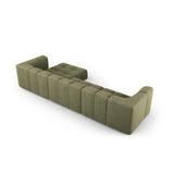 Moritz 5-Sitzer Ecksofa, Rechte Seite, aus Chenille in Hellgrün (Rebel 18), 316x160x70 cm von Cosmopolitan Design – Bild 3