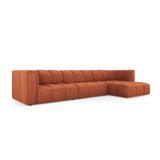 Moritz 5-Sitzer Ecksofa, Rechte Seite, aus Chenille in Orange (Rebel 20), 316x160x70 cm von Cosmopolitan Design – Bild 2