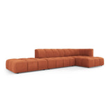 Moritz 5-Sitzer Ecksofa, Rechte Seite, aus Chenille in Orange (Rebel 20), 323x160x70 cm von Cosmopolitan Design – Bild 2