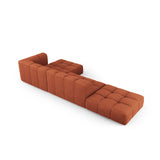 Moritz 5-Sitzer Ecksofa, Rechte Seite, aus Chenille in Orange (Rebel 20), 323x160x70 cm von Cosmopolitan Design – Bild 3