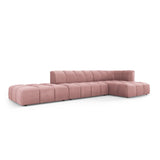Moritz 5-Sitzer Ecksofa, Rechte Seite, aus Chenille in Rosa (Rebel 7), 323x160x70 cm von Cosmopolitan Design – Bild 2