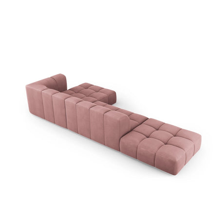 Moritz 5-Sitzer Ecksofa, Rechte Seite, aus Chenille in Rosa (Rebel 7), 323x160x70 cm von Cosmopolitan Design – Bild 3