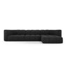 Moritz 5-Sitzer Ecksofa, Rechte Seite, aus Chenille in Schwarz (Rebel 1), 316x160x70 cm von Cosmopolitan Design – Bild 1