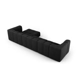 Moritz 5-Sitzer Ecksofa, Rechte Seite, aus Chenille in Schwarz (Rebel 1), 316x160x70 cm von Cosmopolitan Design – Bild 3