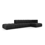 Moritz 5-Sitzer Ecksofa, Rechte Seite, aus Chenille in Schwarz (Rebel 1), 323x160x70 cm von Cosmopolitan Design – Bild 2