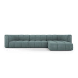 Moritz 5-Sitzer Ecksofa, Rechte Seite, aus Chenille in Seegrün (Rebel 13), 316x160x70 cm von Cosmopolitan Design – Bild 1