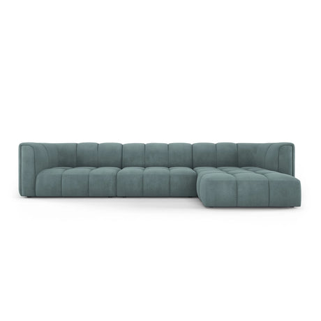 Moritz 5-Sitzer Ecksofa, Rechte Seite, aus Chenille in Seegrün (Rebel 13), 316x160x70 cm von Cosmopolitan Design – Bild 1