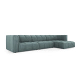 Moritz 5-Sitzer Ecksofa, Rechte Seite, aus Chenille in Seegrün (Rebel 13), 316x160x70 cm von Cosmopolitan Design – Bild 2