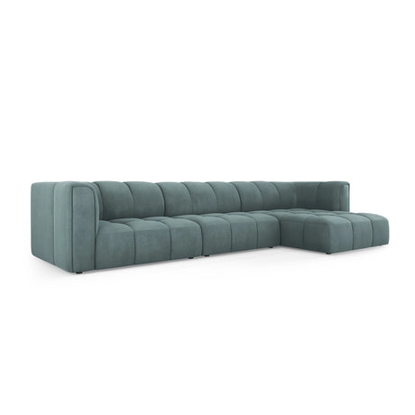 Moritz 5-Sitzer Ecksofa, Rechte Seite, aus Chenille in Seegrün (Rebel 13), 316x160x70 cm von Cosmopolitan Design – Bild 2
