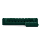 Moritz 5-Sitzer Ecksofa, Rechte Seite, aus Samt in Flaschengrün (Bluvel 78), 316x160x70 cm von Cosmopolitan Design – Bild 1