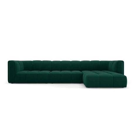 Moritz 5-Sitzer Ecksofa, Rechte Seite, aus Samt in Flaschengrün (Bluvel 78), 316x160x70 cm von Cosmopolitan Design – Bild 1