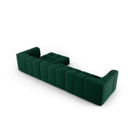 Moritz 5-Sitzer Ecksofa, Rechte Seite, aus Samt in Flaschengrün (Bluvel 78), 316x160x70 cm von Cosmopolitan Design – Bild 3