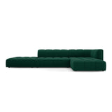 Moritz 5-Sitzer Ecksofa, Rechte Seite, aus Samt in Flaschengrün (Bluvel 78), 323x160x70 cm von Cosmopolitan Design – Bild 1