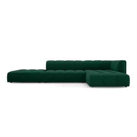 Moritz 5-Sitzer Ecksofa, Rechte Seite, aus Samt in Flaschengrün (Bluvel 78), 323x160x70 cm von Cosmopolitan Design – Bild 1