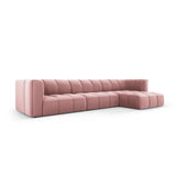 Moritz 5-Sitzer Ecksofa, Rechte Seite, aus Samt in Rosa (Bluvel 52), 316x160x70 cm von Cosmopolitan Design – Bild 2