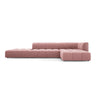 Moritz 5-Sitzer Ecksofa, Rechte Seite, aus Samt in Rosa (Bluvel 52), 323x160x70 cm von Cosmopolitan Design – Bild 1