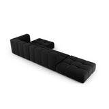 Moritz 5-Sitzer Ecksofa, Rechte Seite, aus Samt in Schwarz (Bluvel 19), 323x160x70 cm von Cosmopolitan Design – Bild 3