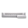 Moritz 5-Sitzer Ecksofa, Rechte Seite, aus Samt in Silber (Bluvel 03), 316x160x70 cm von Cosmopolitan Design – Bild 1