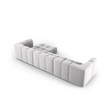 Moritz 5-Sitzer Ecksofa, Rechte Seite, aus Samt in Silber (Bluvel 03), 316x160x70 cm von Cosmopolitan Design – Bild 3