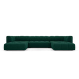 Moritz 5-Sitzer Panorama Sofa aus Samt in Flaschengrün (Bluvel 78), Beine in Schwarzes Plastik, 346x160x70 cm von Cosmopolitan Design – Bild 1