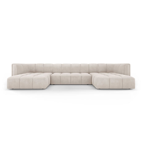 Moritz 5-Sitzer Panorama Sofa aus Samt oder Chenille, 346x160x70 cm von Cosmopolitan Design – Bild 1