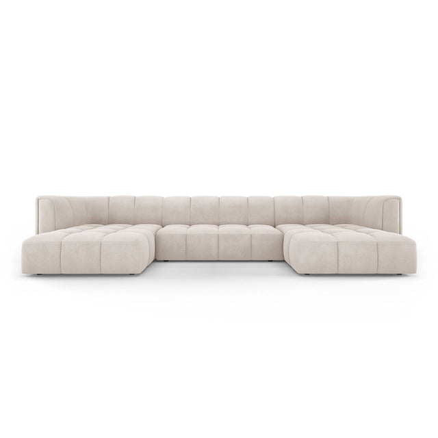 Moritz 5-Sitzer Panorama Sofa aus Samt oder Chenille, 346x160x70 cm von Cosmopolitan Design – Bild 1