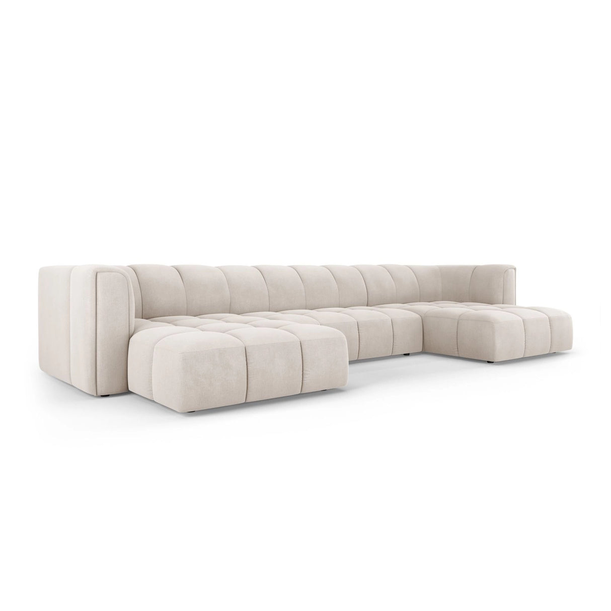 Moritz 5-Sitzer Panorama Sofa aus Samt oder Chenille, 346x160x70 cm von Cosmopolitan Design – Bild 2