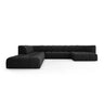 Moritz 7-Sitzer Panorama Ecksofa, Linke Seite, aus Chenille in Schwarz (Rebel 1), Beine aus Schwarzes Plastik, 329x276x70 cm von Cosmopolitan Design – Bild 1
