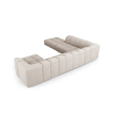 Moritz 7-Sitzer Panorama Ecksofa, Linke Seite, aus Samt oder Chenille, 329x276x70 cm von Cosmopolitan Design – Bild 3