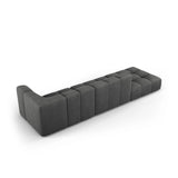 Moritz Modulares 4-Sitzer Sofa, Linke Seite, aus Chenille in Dunkelgrau (Rebel 3), 293x96 cm von Cosmopolitan Design – Bild 3