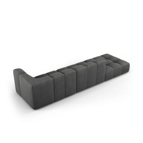 Moritz Modulares 4-Sitzer Sofa, Linke Seite, aus Chenille in Dunkelgrau (Rebel 3), 293x96 cm von Cosmopolitan Design – Bild 3