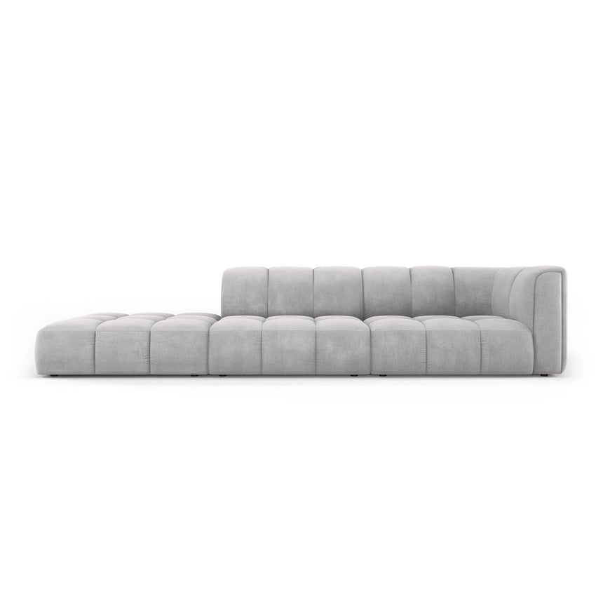 Moritz Modulares 4-Sitzer Sofa, Linke Seite, aus Chenille in Hellgrau (Rebel 5), 293x96 cm von Cosmopolitan Design – Bild 1