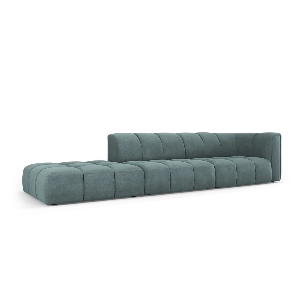 Moritz Modulares 4-Sitzer Sofa, Linke Seite, aus Chenille in Seegrün (Rebel 13), 293x96 cm von Cosmopolitan Design – Bild 2